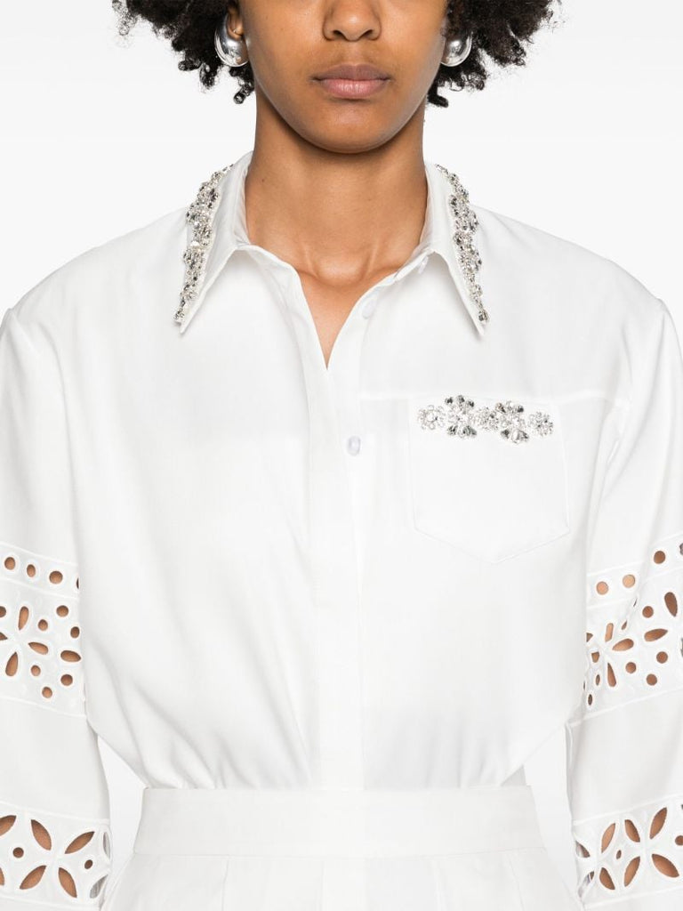 White Logan Embellished Shirt