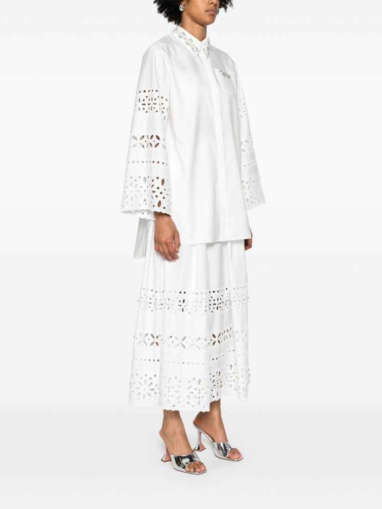 White Logan Embellished Shirt