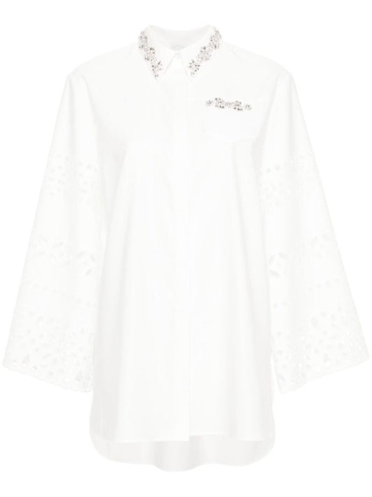 White Logan Embellished Shirt
