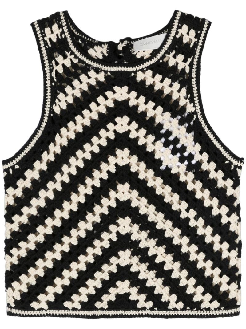 Black Halliday Hand Crochet Tank Top
