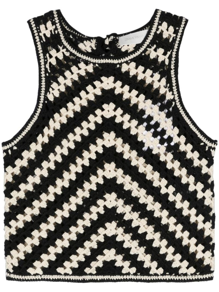 Black Halliday Hand Crochet Tank Top