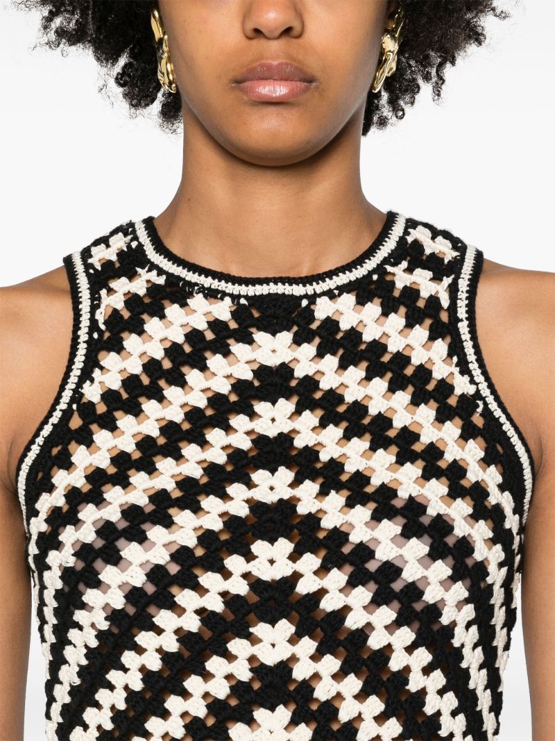 Black Halliday Hand Crochet Tank Top