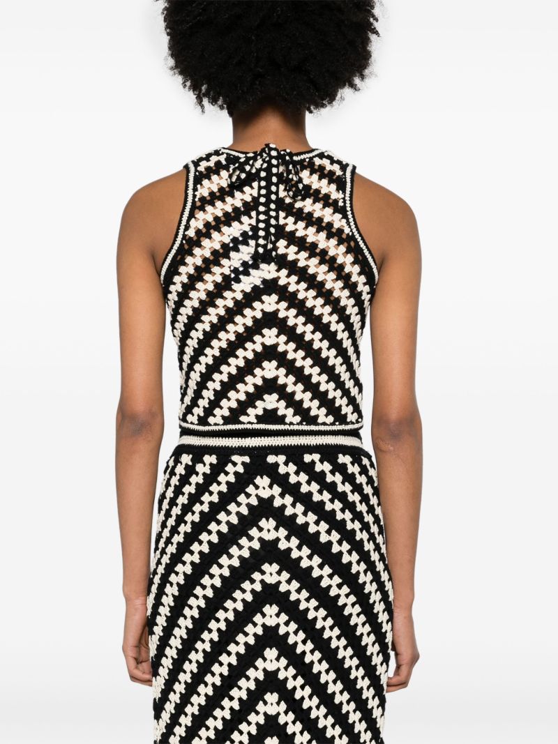 Black Halliday Hand Crochet Tank Top
