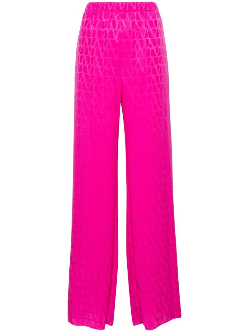 Pink Toile Iconographe Silk Wide-leg Trousers