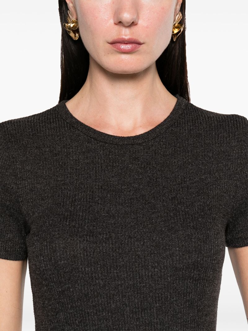 Grey Harri Fine-ribbed T-shirt