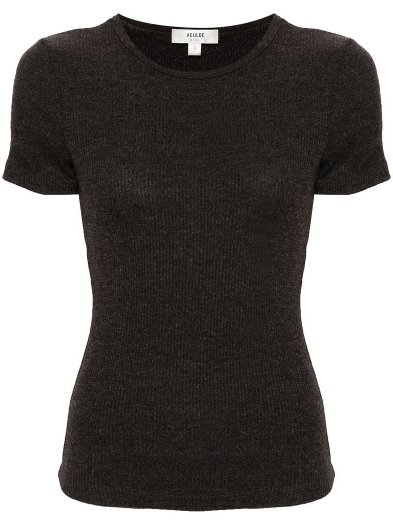 Grey Harri Fine-ribbed T-shirt