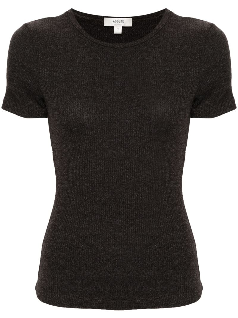 Grey Harri Fine-ribbed T-shirt