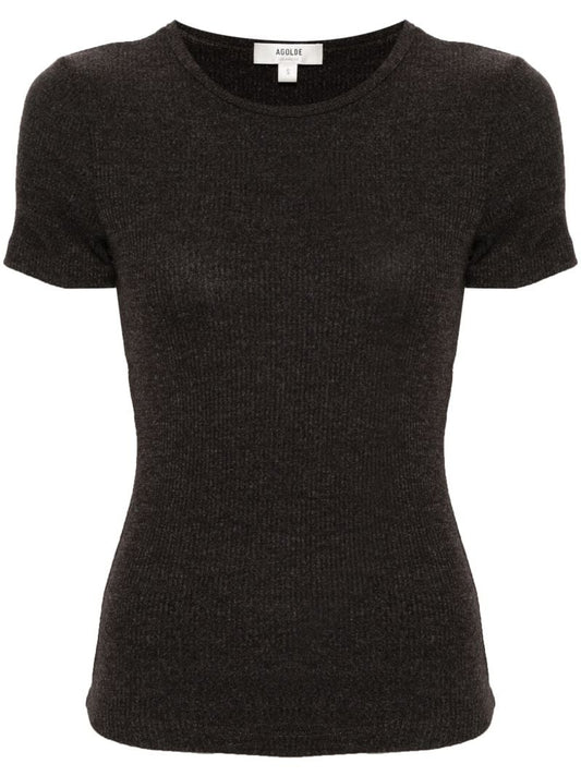Grey Harri Fine-ribbed T-shirt