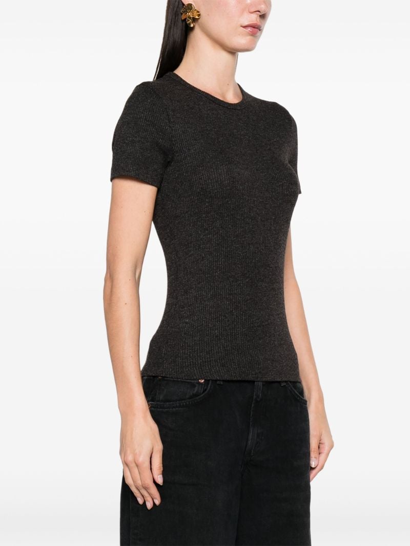 Grey Harri Fine-ribbed T-shirt