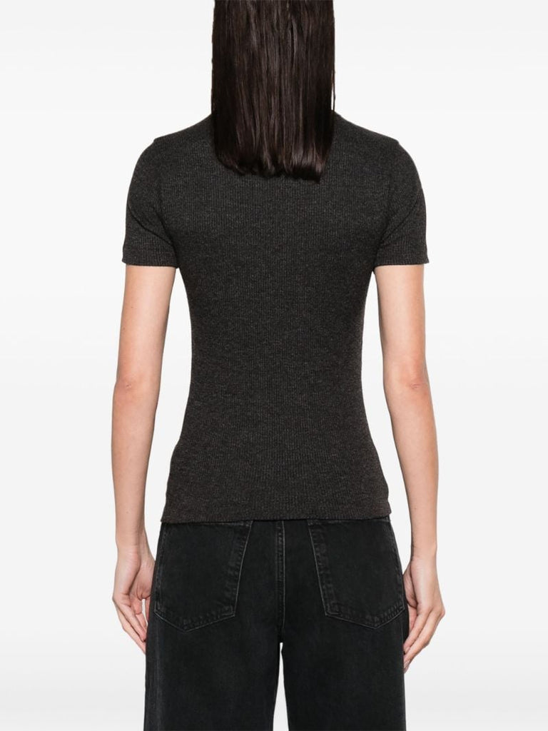 Grey Harri Fine-ribbed T-shirt