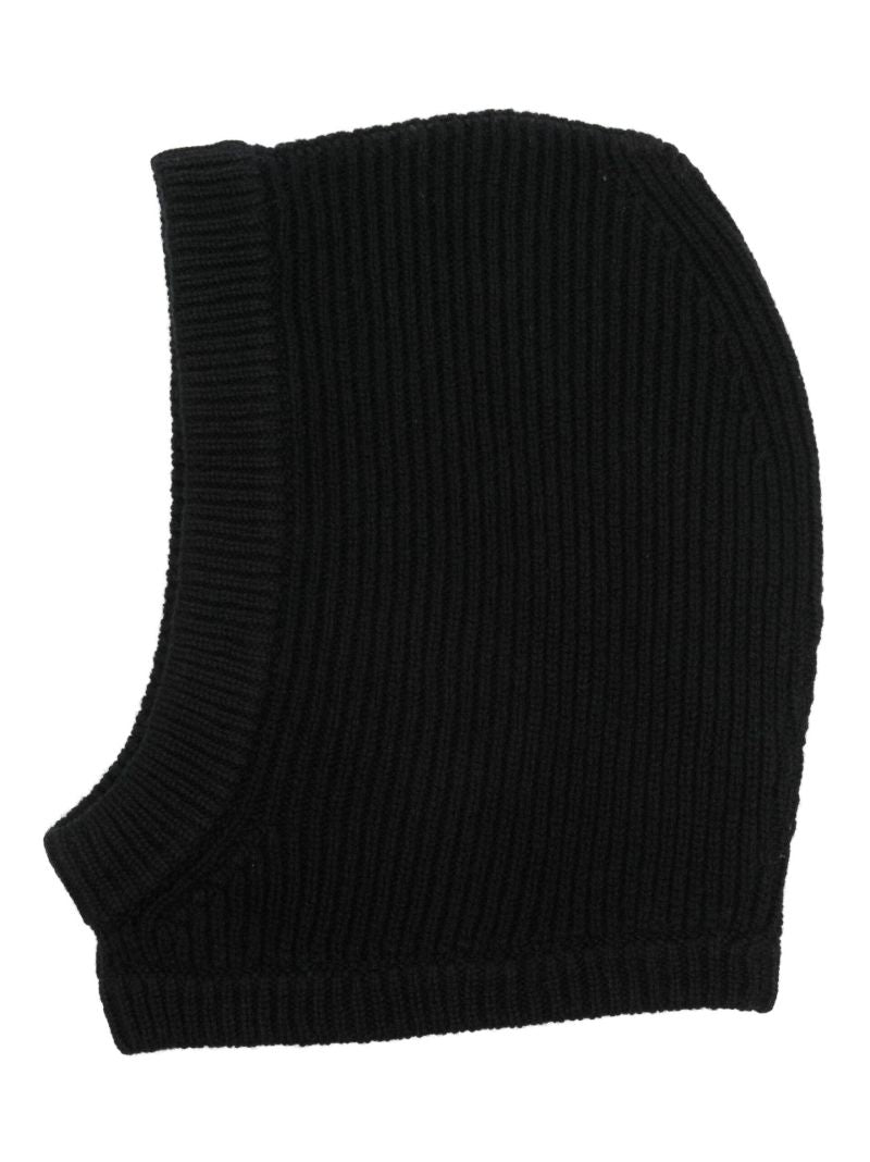 Black Ribbed Knit Beanie