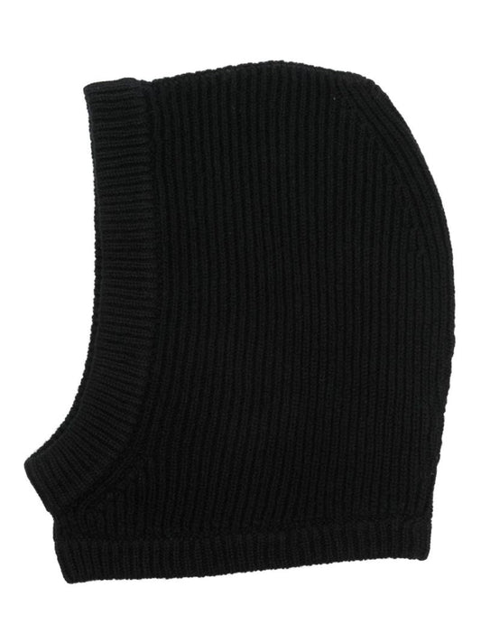 Black Ribbed Knit Beanie