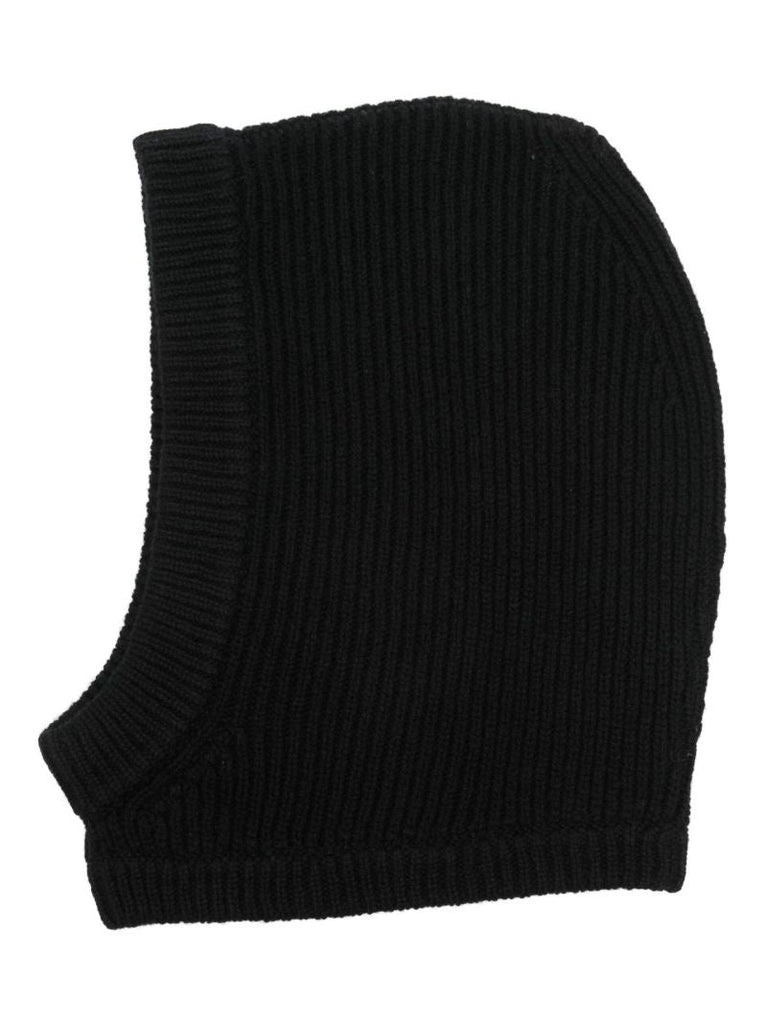 Black Ribbed Knit Beanie