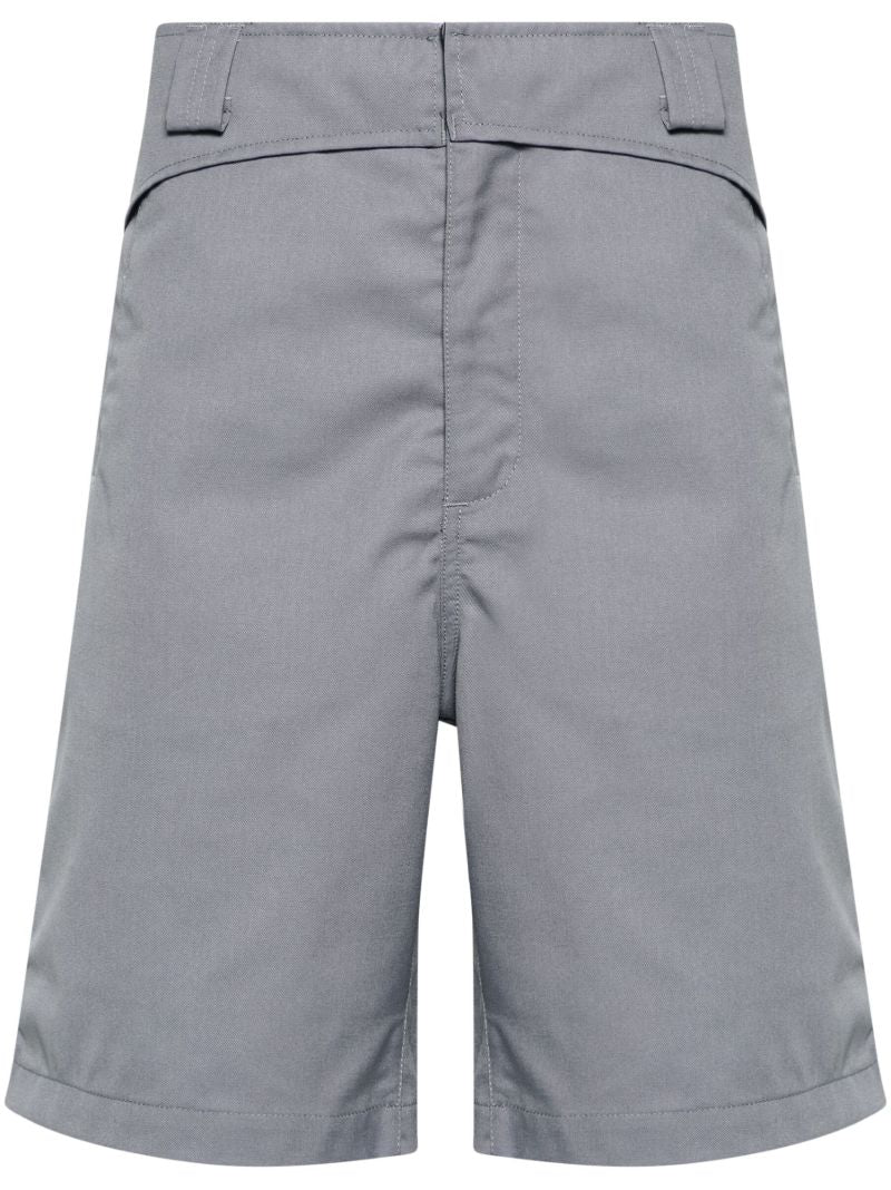 Grey Folded Belt Shorts