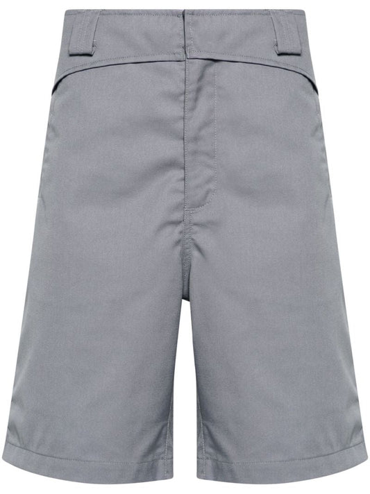 Grey Folded Belt Shorts