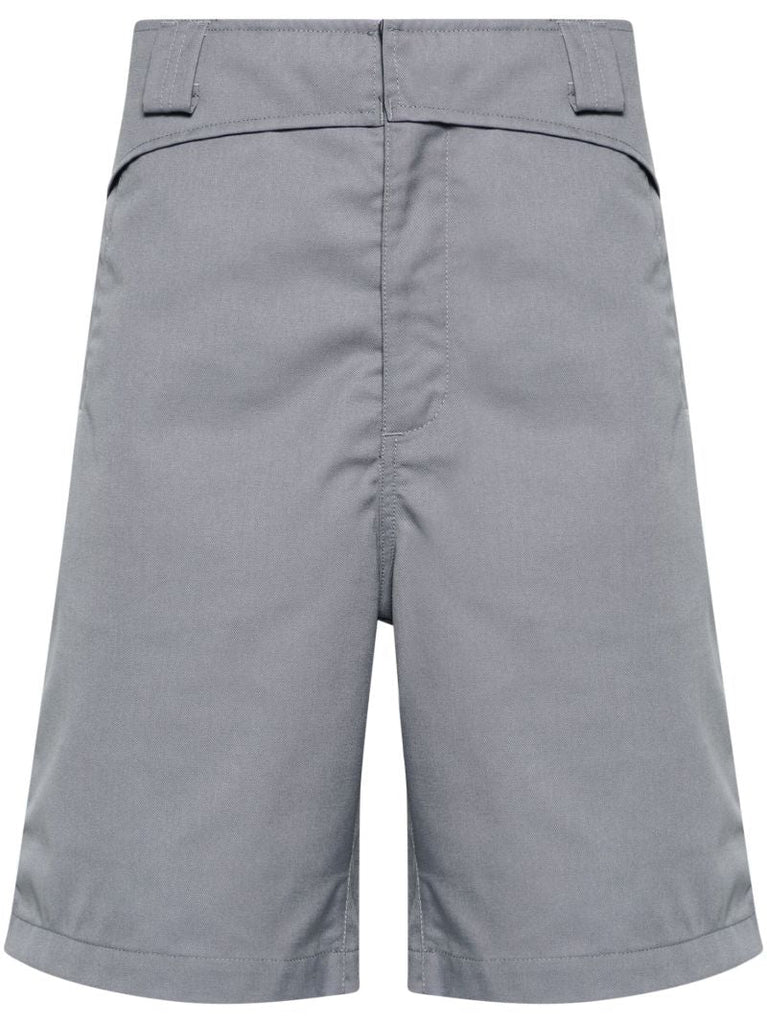 Grey Folded Belt Shorts