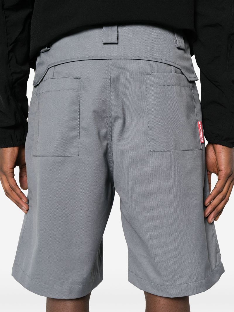 Grey Folded Belt Shorts