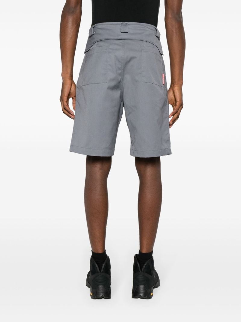 Grey Folded Belt Shorts
