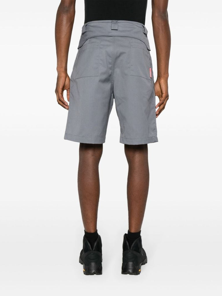 Grey Folded Belt Shorts