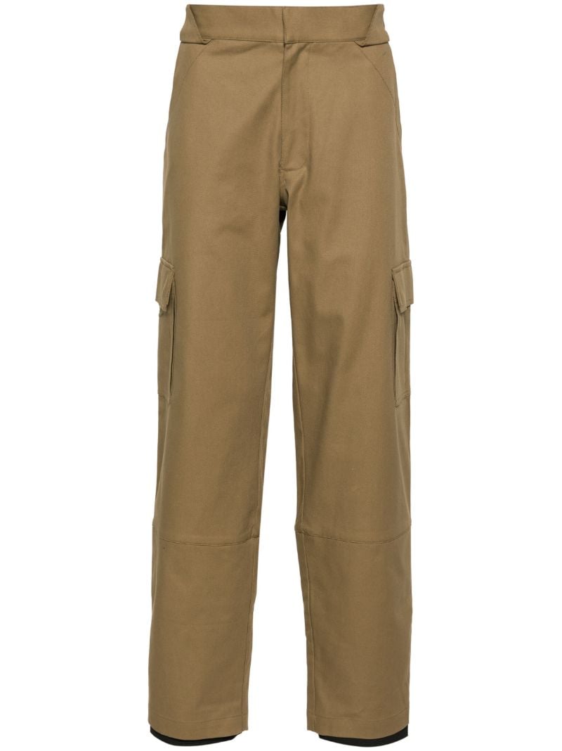 Neutral Shank Structured Cargo Pants
