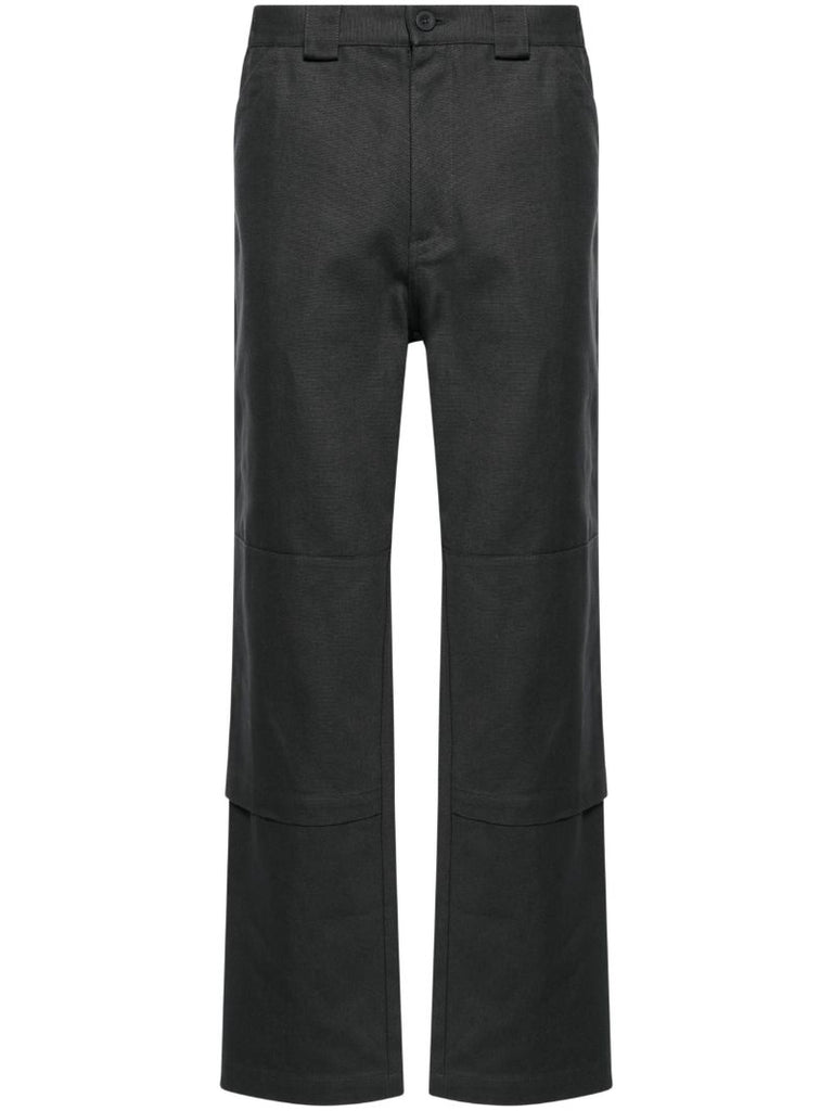 Grey Replicated Cotton Trousers