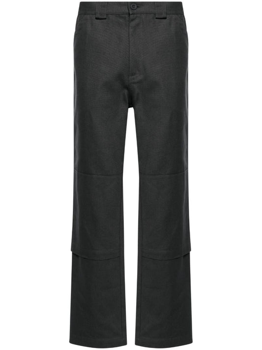 Grey Replicated Cotton Trousers