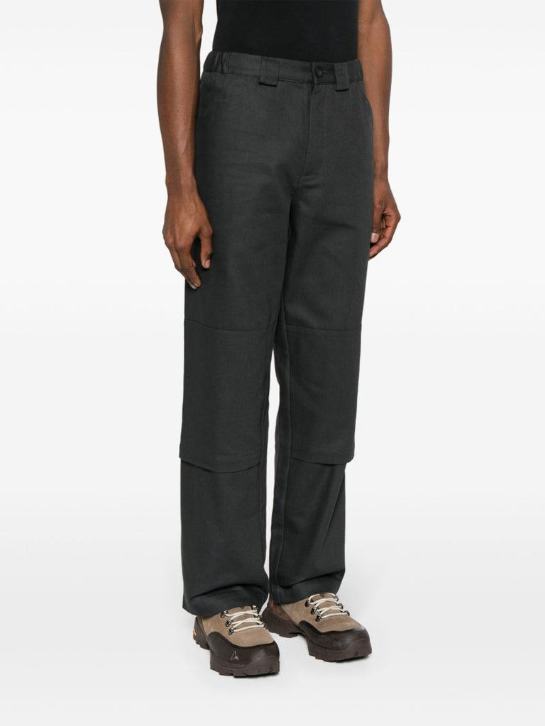 Grey Replicated Cotton Trousers