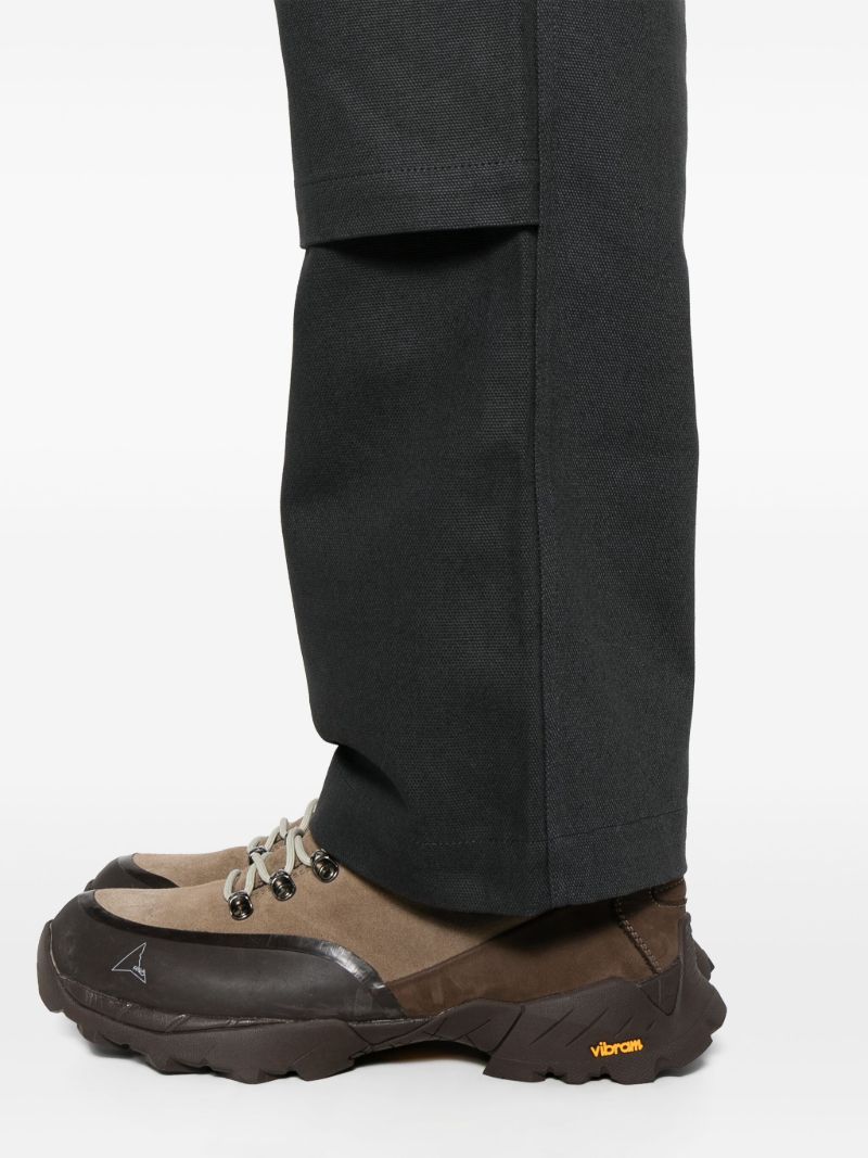Grey Replicated Cotton Trousers
