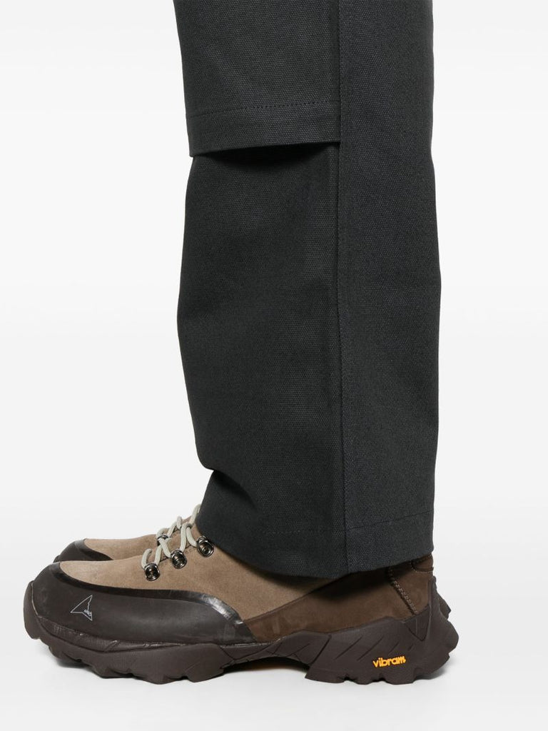 Grey Replicated Cotton Trousers