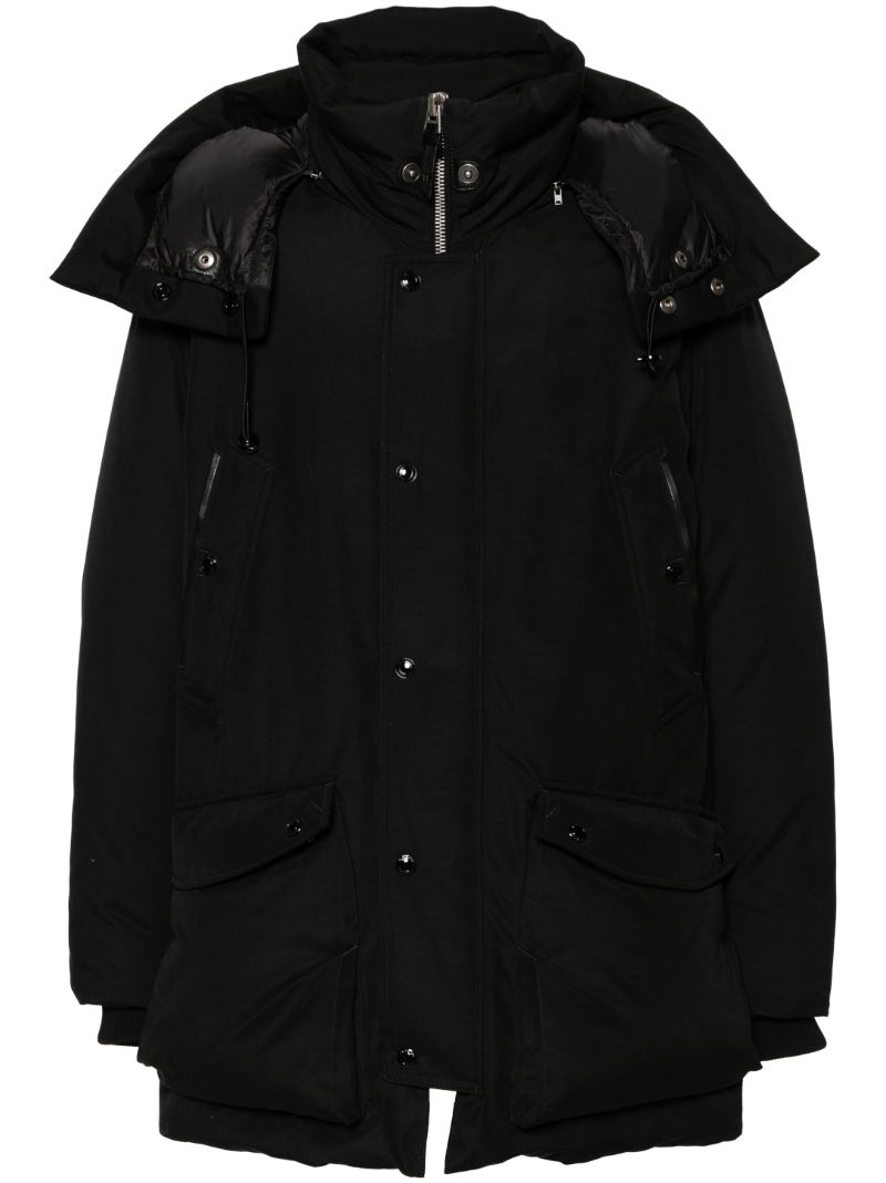 Black Detachable-hood Short Coat