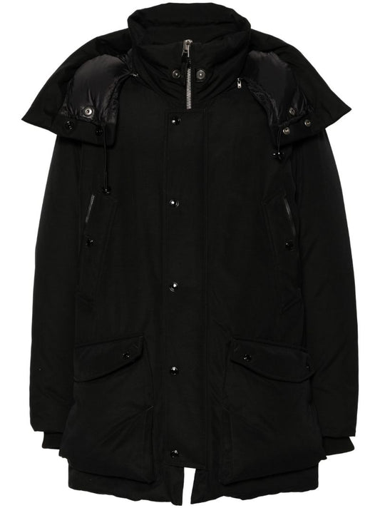 Black Detachable-hood Short Coat