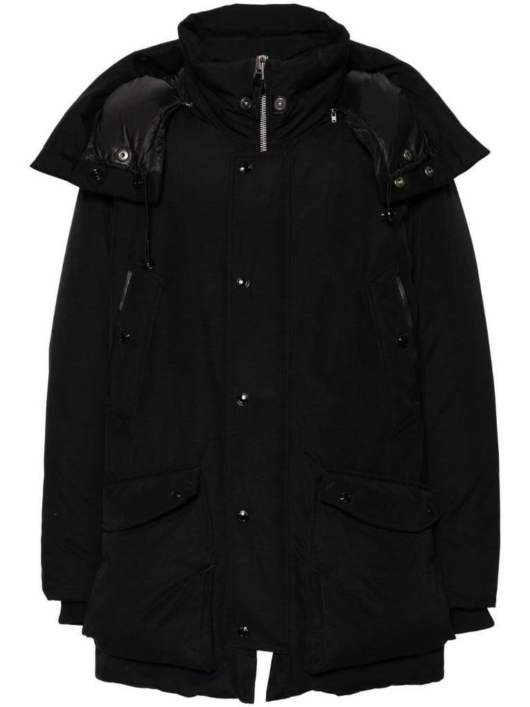 Black Detachable-hood Short Coat