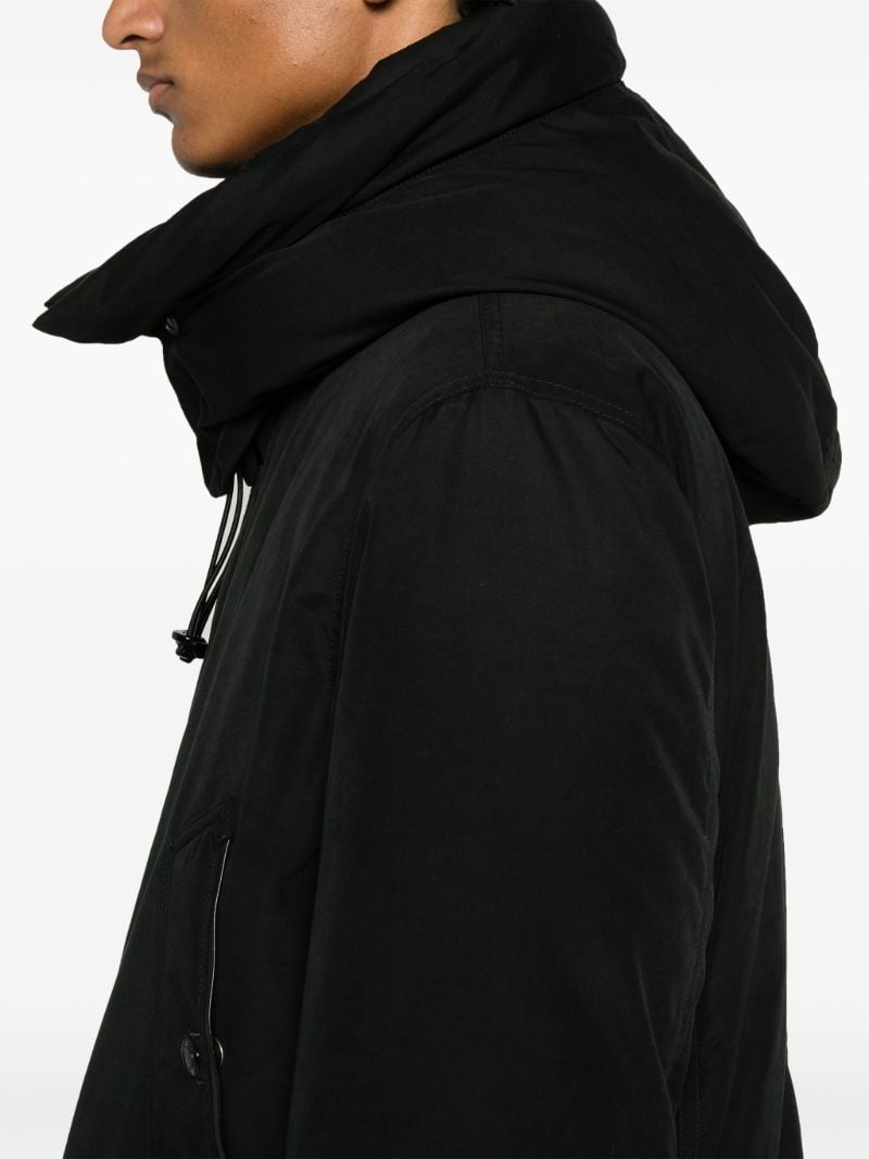 Black Detachable-hood Short Coat