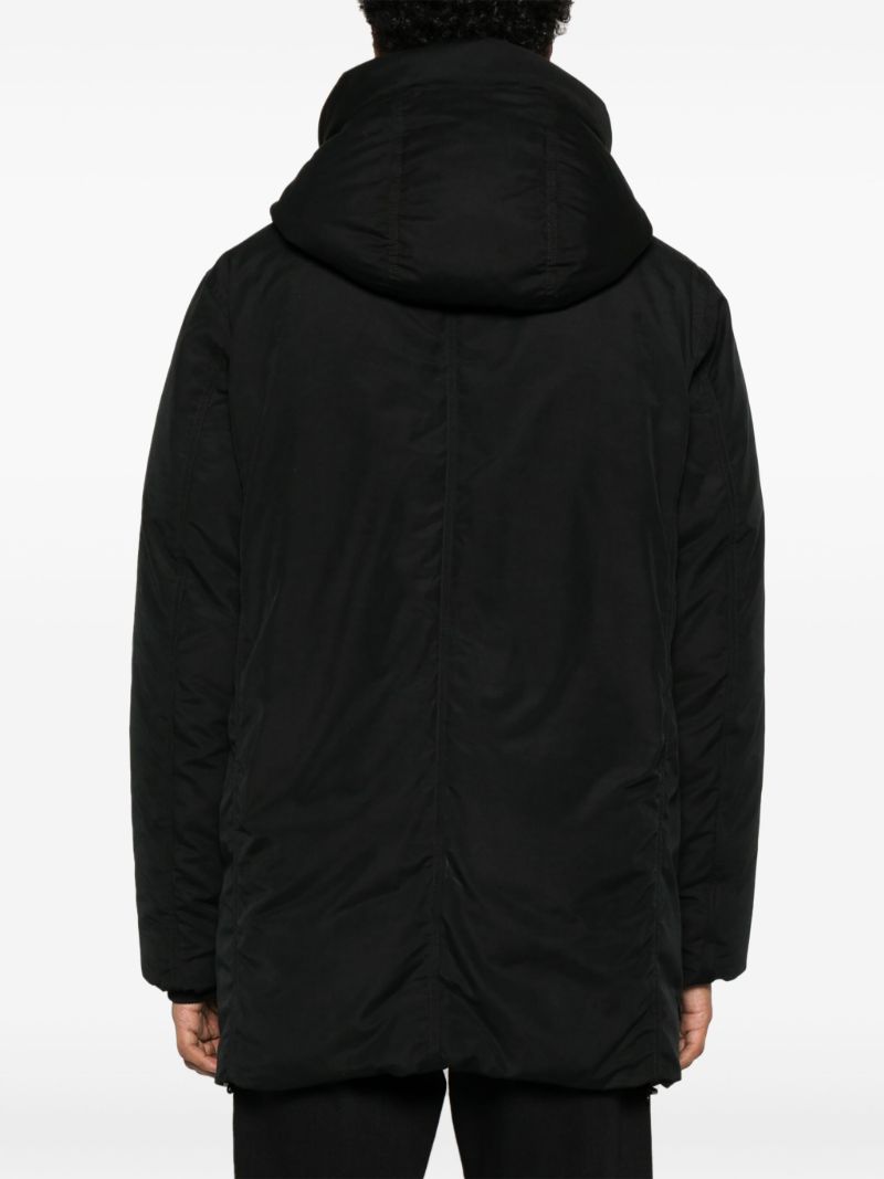 Black Detachable-hood Short Coat