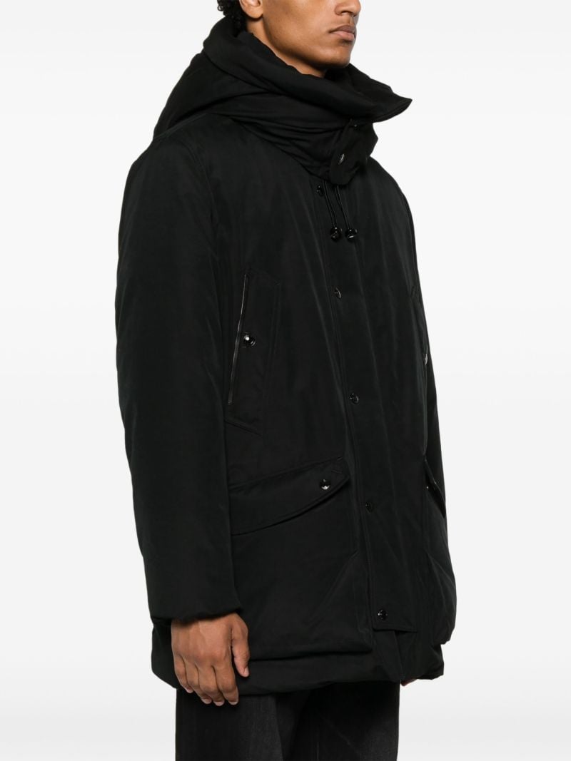 Black Detachable-hood Short Coat