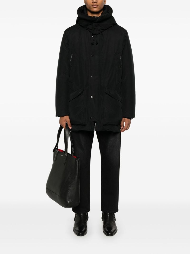 Black Detachable-hood Short Coat