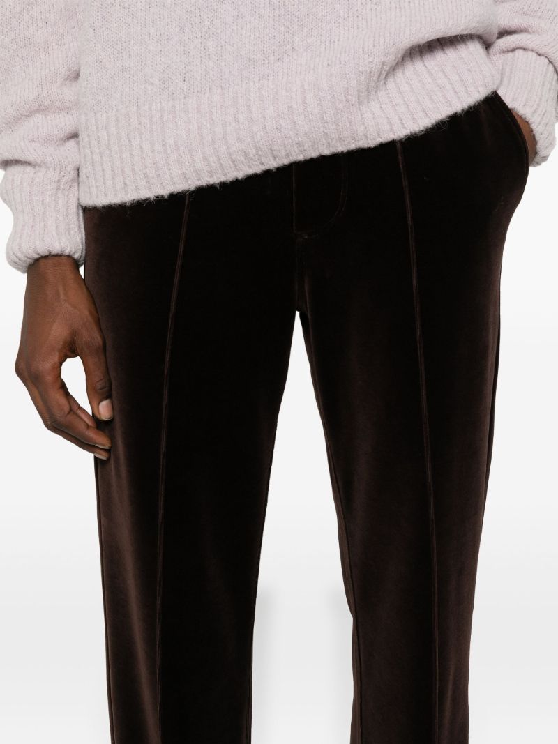 Brown Velvet Track Pants