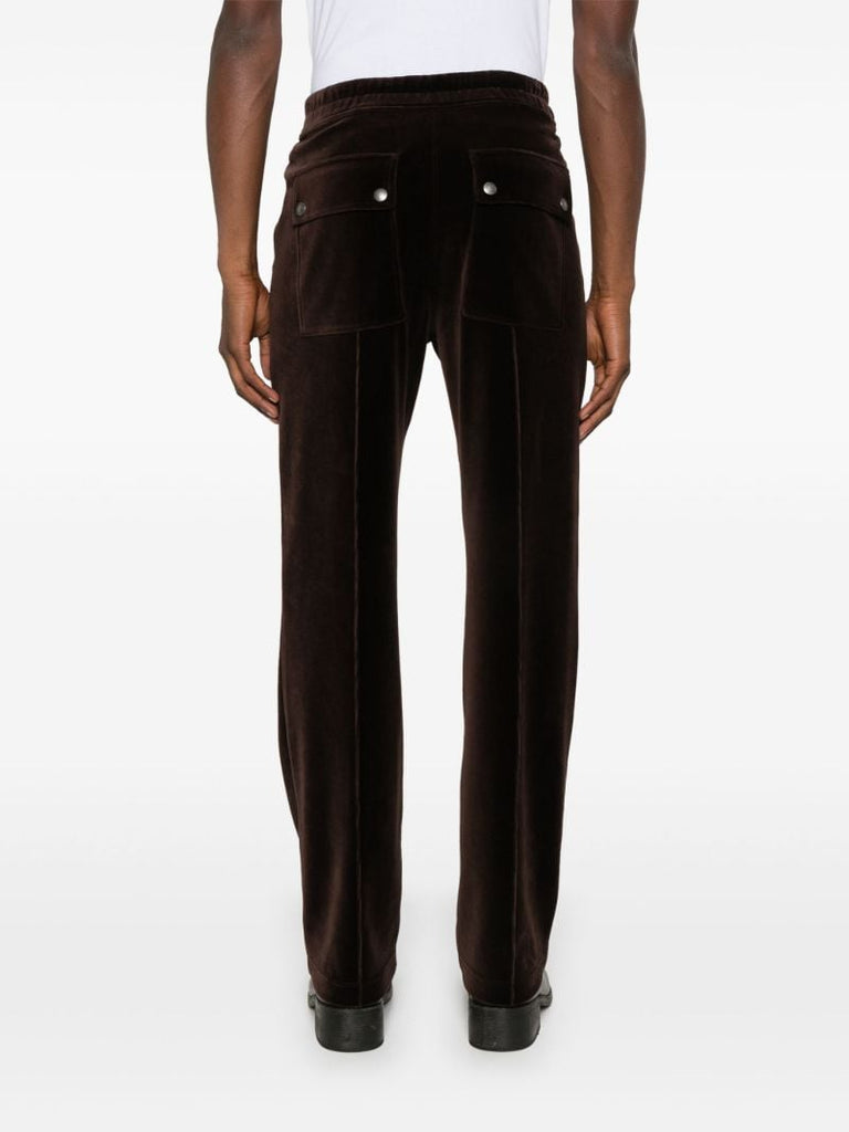 Brown Velvet Track Pants