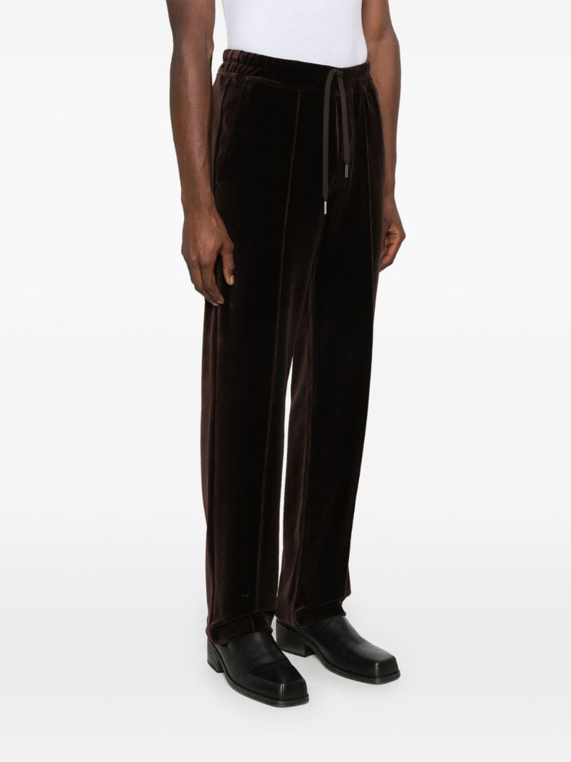 Brown Velvet Track Pants