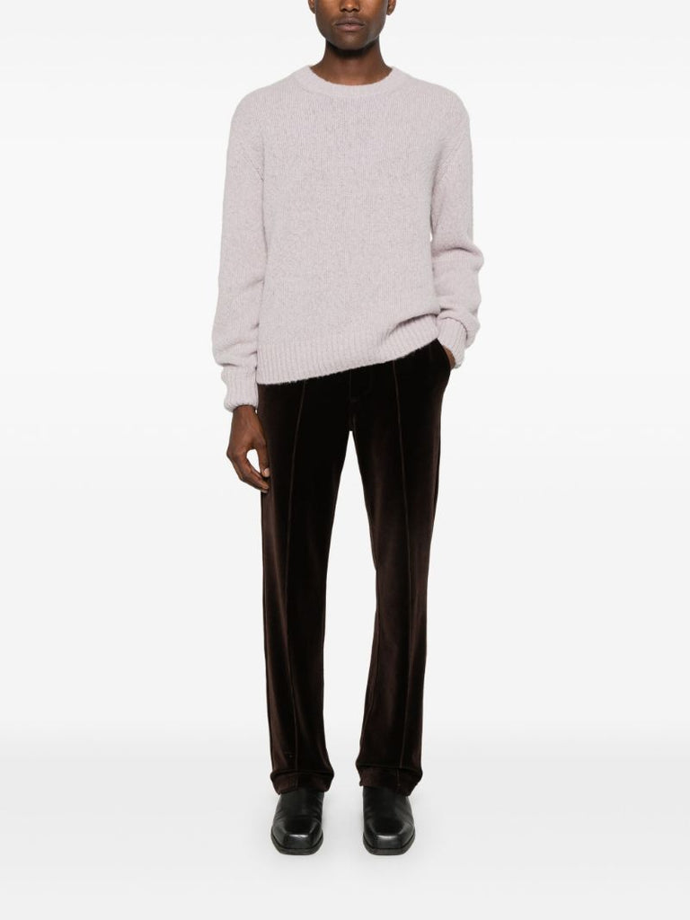 Brown Velvet Track Pants