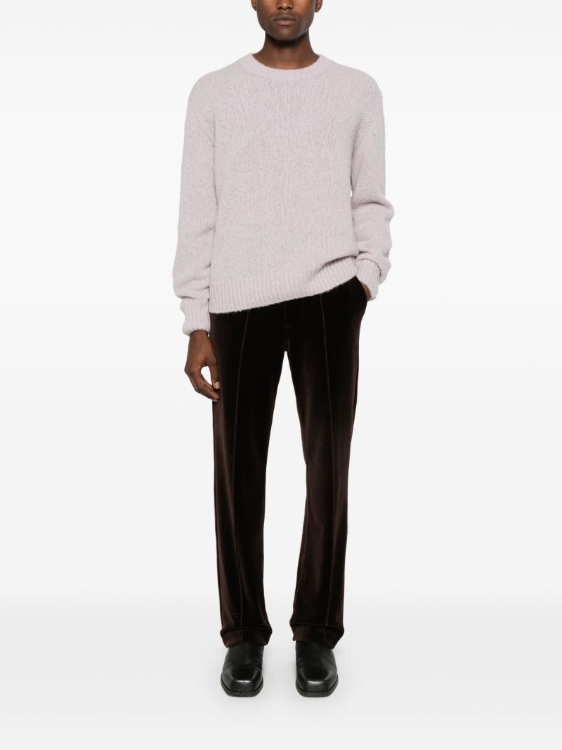 Brown Velvet Track Pants