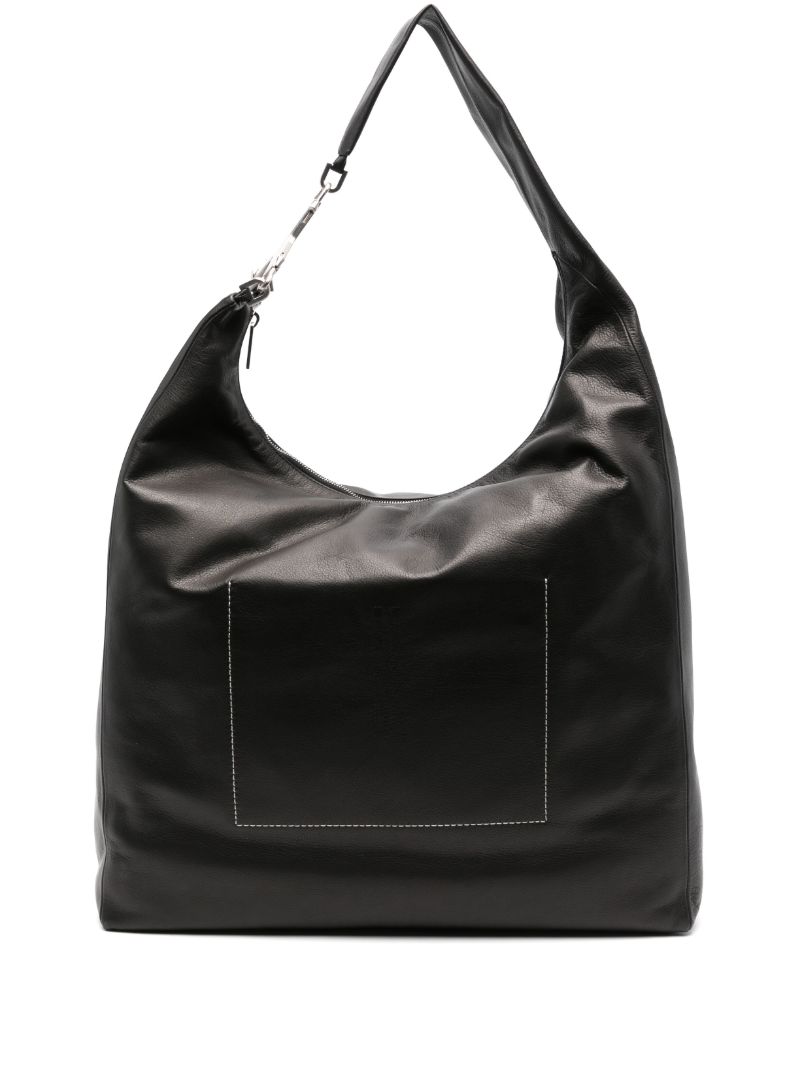 Black Cerberus Leather Shoulder Bag