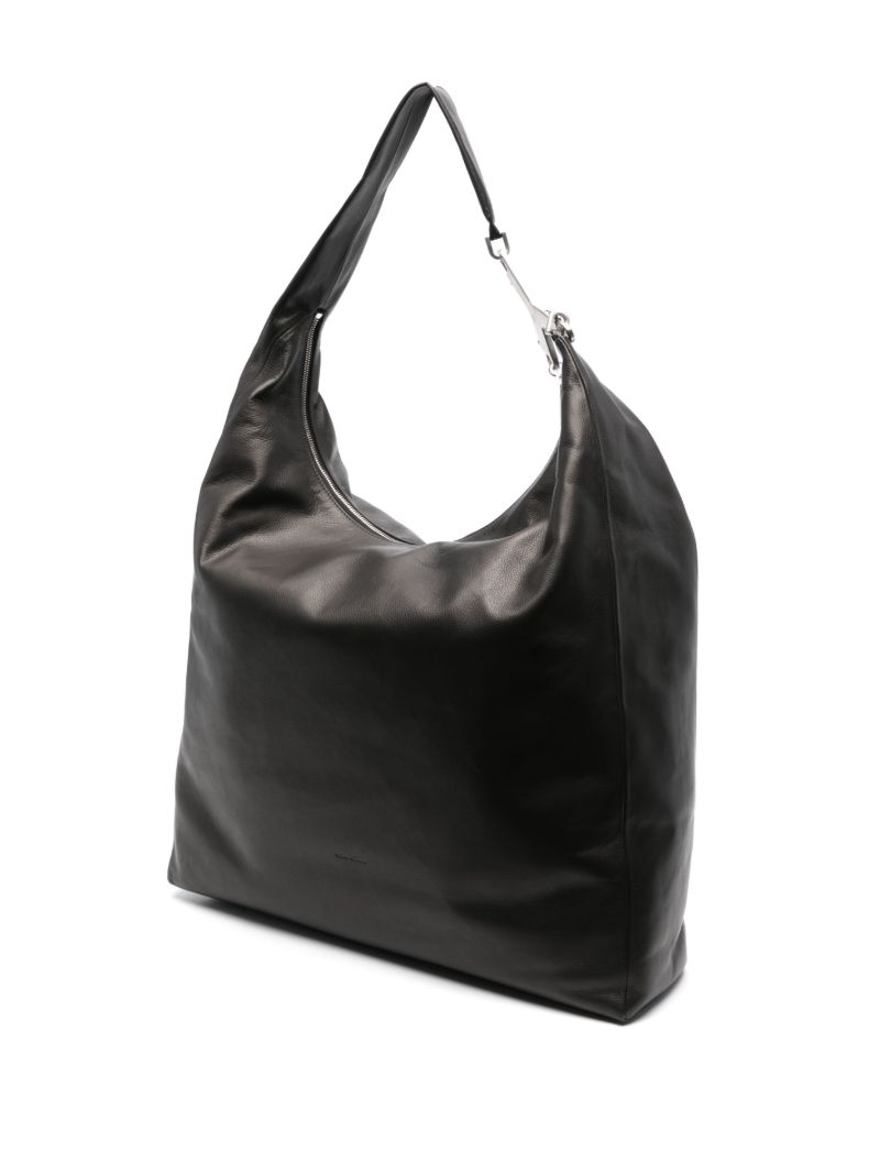 Black Cerberus Leather Shoulder Bag