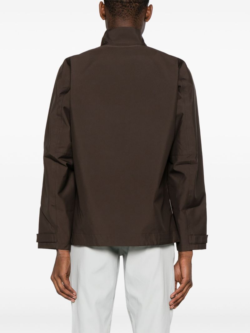 Brown Sncf Waterproof Windbreaker