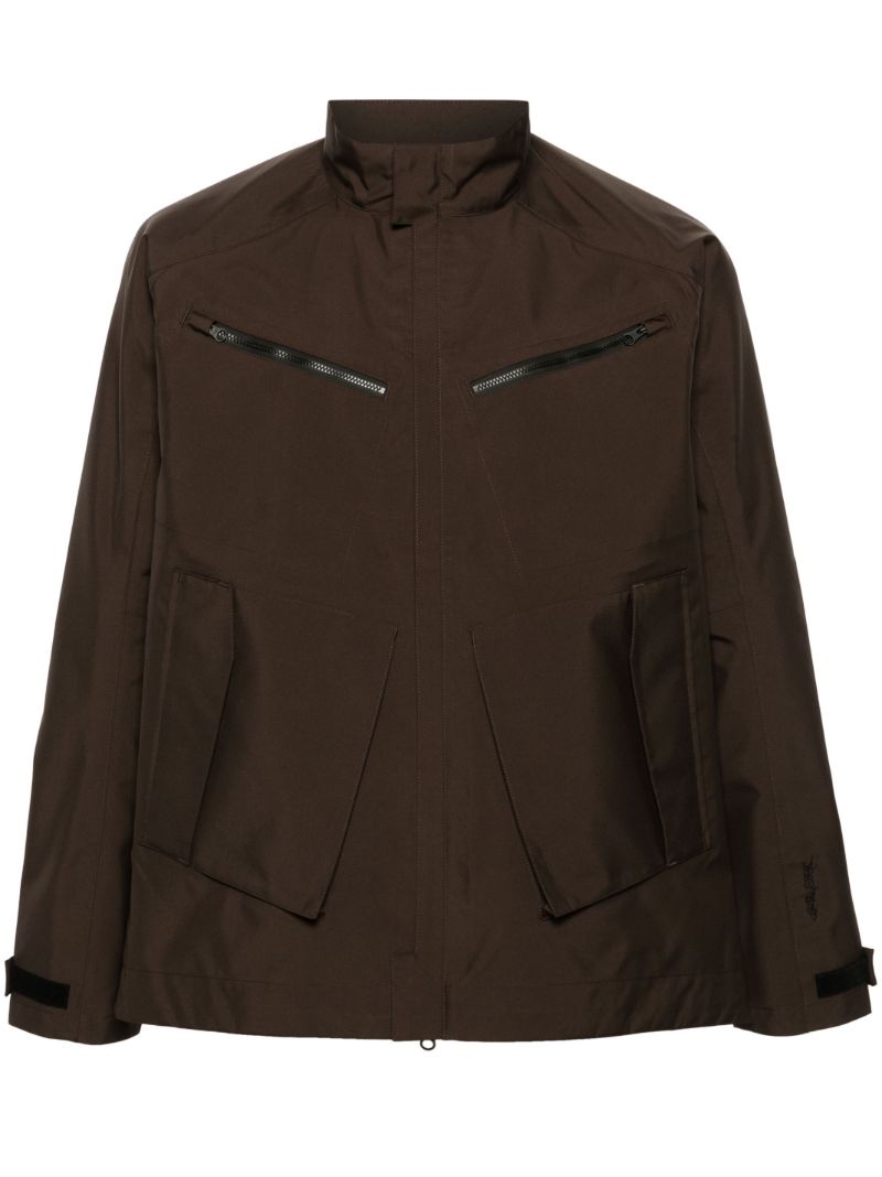 Brown Sncf Waterproof Windbreaker