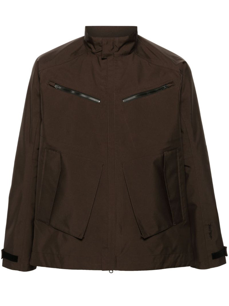 Brown Sncf Waterproof Windbreaker