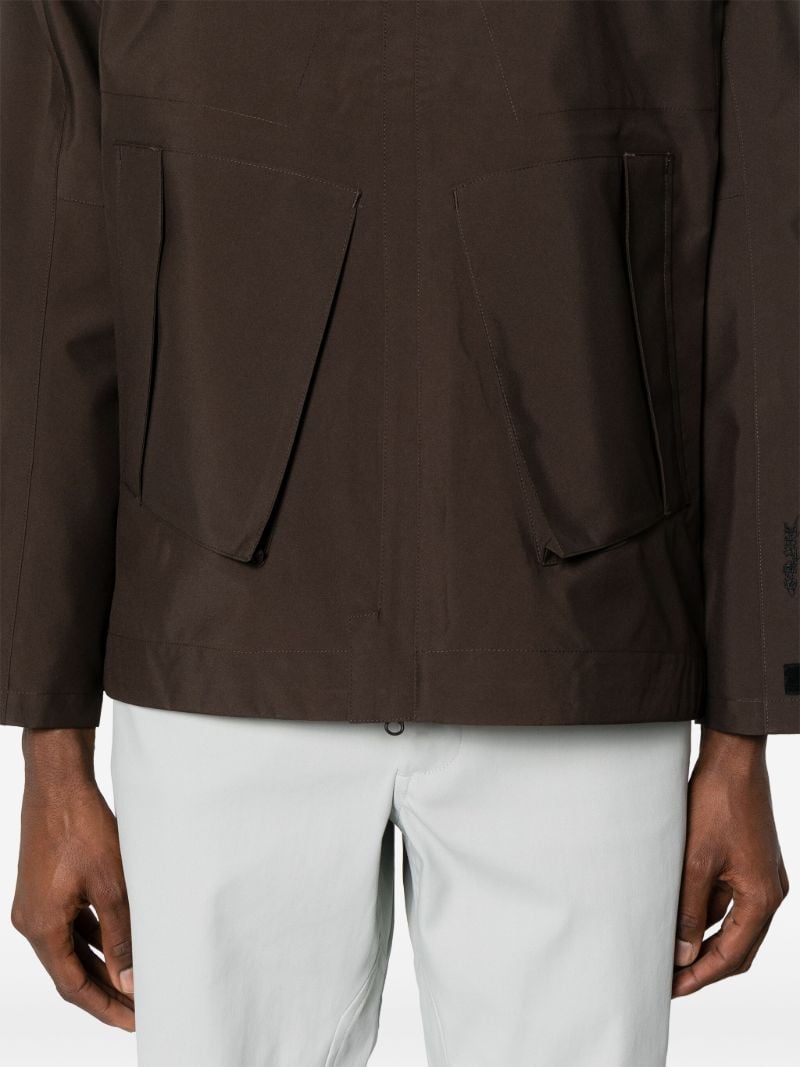 Brown Sncf Waterproof Windbreaker
