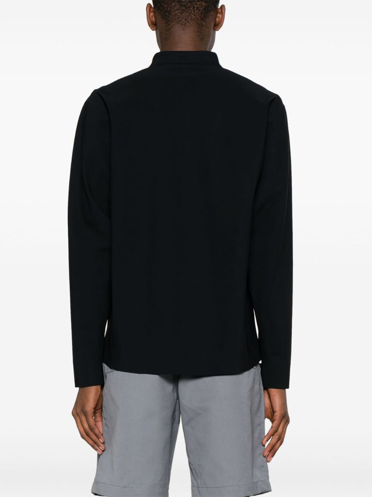 Black Taped Bonded Polo Shirt