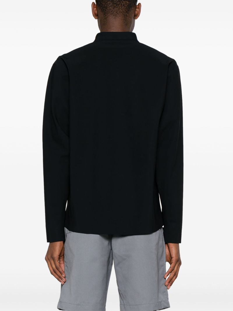 Black Taped Bonded Polo Shirt