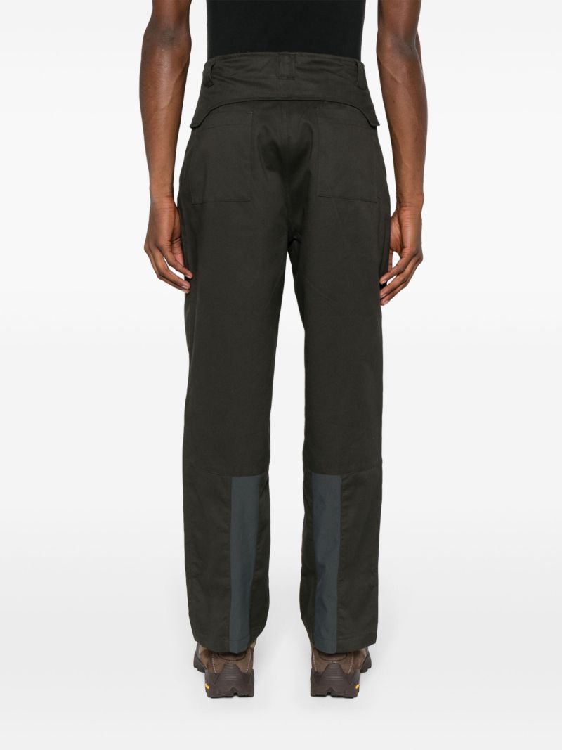Brown Straight-leg Cotton Trousers